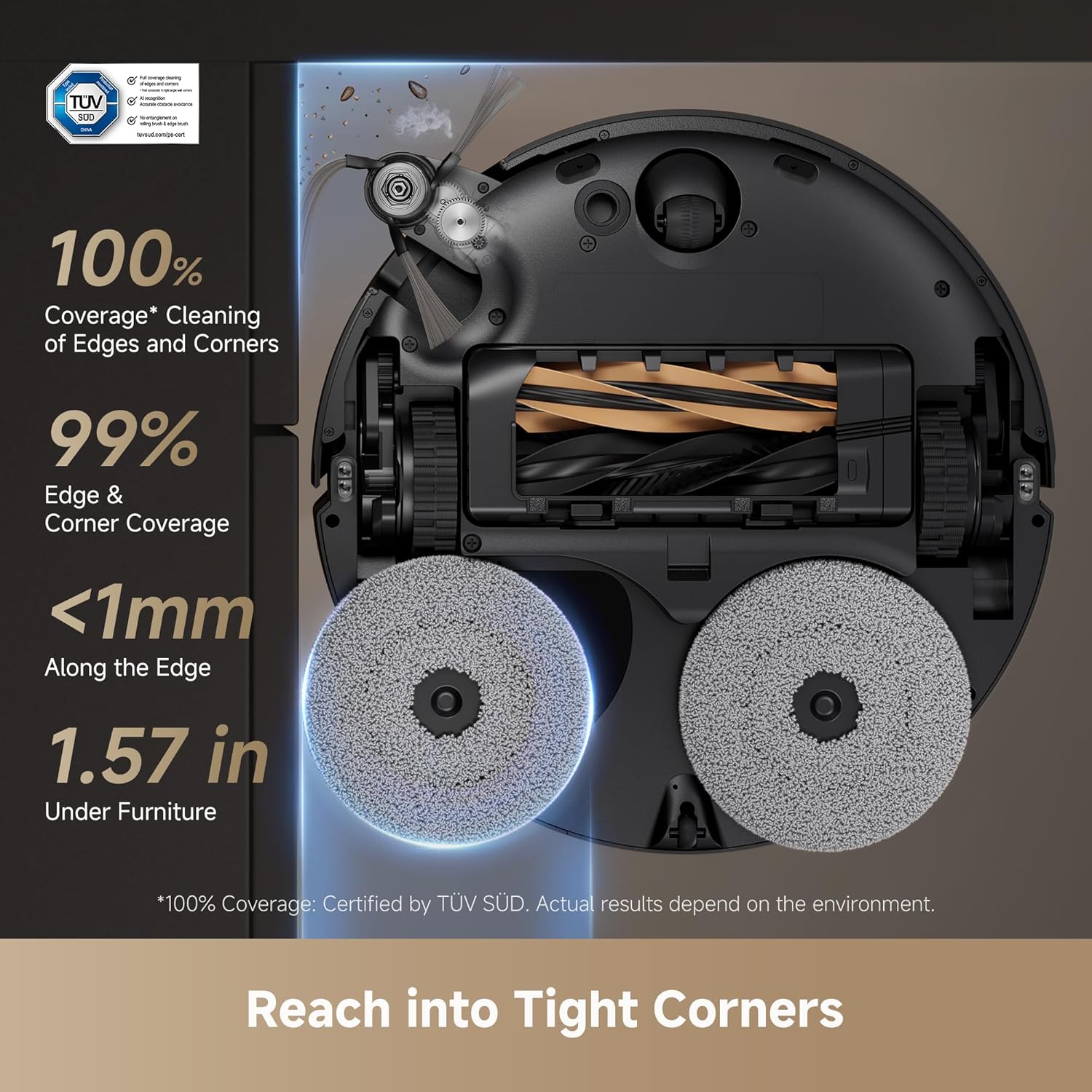 X50 Ultra Robot Vacuum and Mop with Auto-Empty and Mop Self-Cleaning, 20,000Pa Suction, Obstacle Avoidance and 360° Navigation, Corner to Edge Deep Cleaning, Detangling Brush